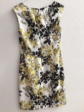 Ann Taylor Yellow Floral Zip Up Dress Size 0
