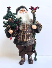 Christmas Standing Santa 16" Tall Collectible Decoration E1-284
