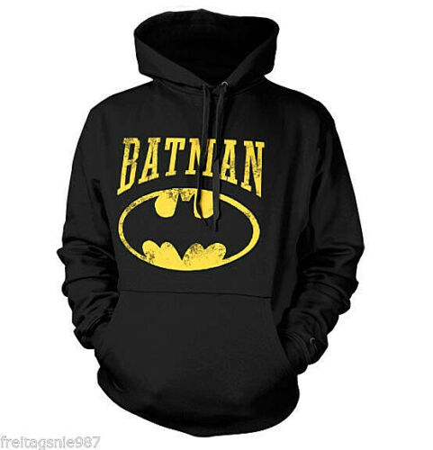 BATMAN  VINTAGE Logo hooded sweat-shirt cotton officially licensed - Foto 1 di 1