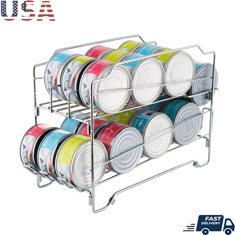 Can Dispenser Holds 24 Cans Stackable Steel Easy Dispense Dogs Cats New
