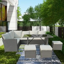9 SEATER RATTAN GARDEN FURNITURE SET CHAIRS SOFA TABLE OUTDOOR PATIO WICKER SET