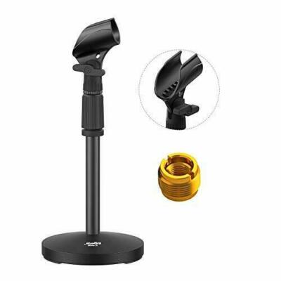 Moukey MMS-2 Desktop Microphone Stand 22 - 36 cm Height Adjustable Tilt 180* New