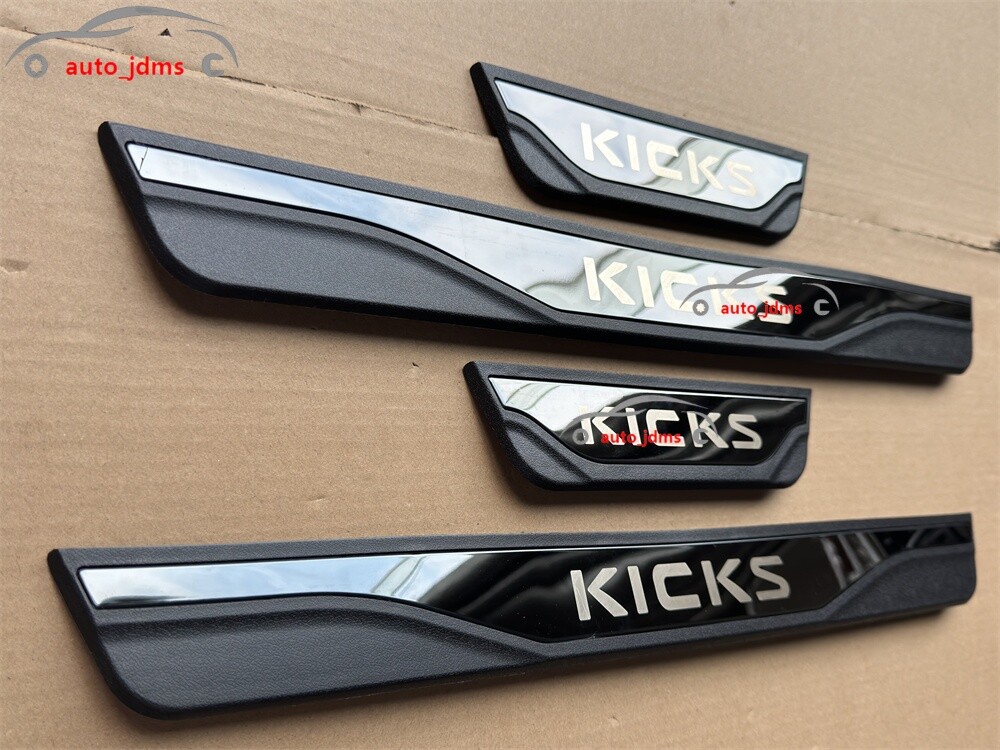 For Nissan Kicks Accessories Door Sill Cover Scuff Plate Trim Guard Protector X4