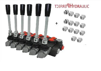 Manual control valve hand lever valve hydraulic 80L 6 x for double acting adapter