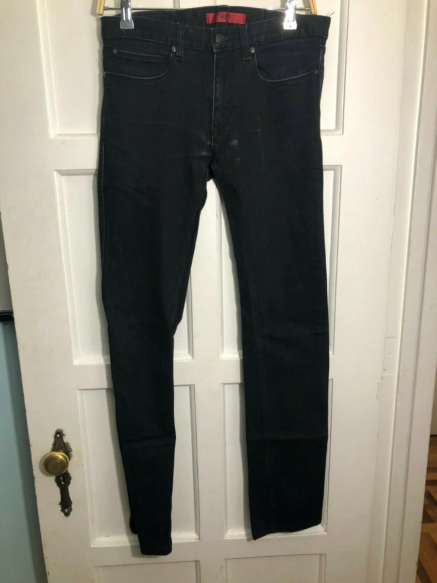 Mens Hugo Boss Red Label Slim Skinny Black Jeans Pant W29 L34 Need
