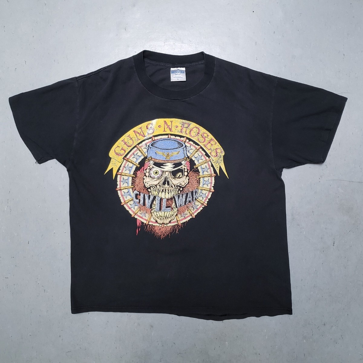 Vtg 90s GUNS N ROSES Tshirt GET IN THE RING Single Stitch Brockum 