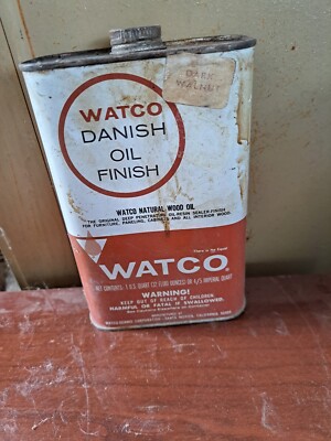 Watco Danish Oil DARK WALNUT *NATURAL WOOD OIL*Finish 32 Oz Vintage 85% full