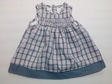 The Children's Place Baby Girl's Dress 3-6 months Plad Pink Gray White