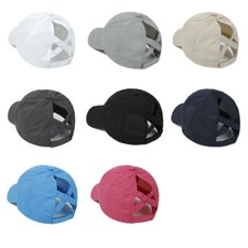 Womens Ponytail Baseball Cap Quick Drying Ladies Mesh Cap Sports Hats Travel Hat