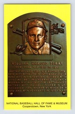 Postcard Baseball William Terry NY Mets Hall Fame Plaque 1990s Unposted