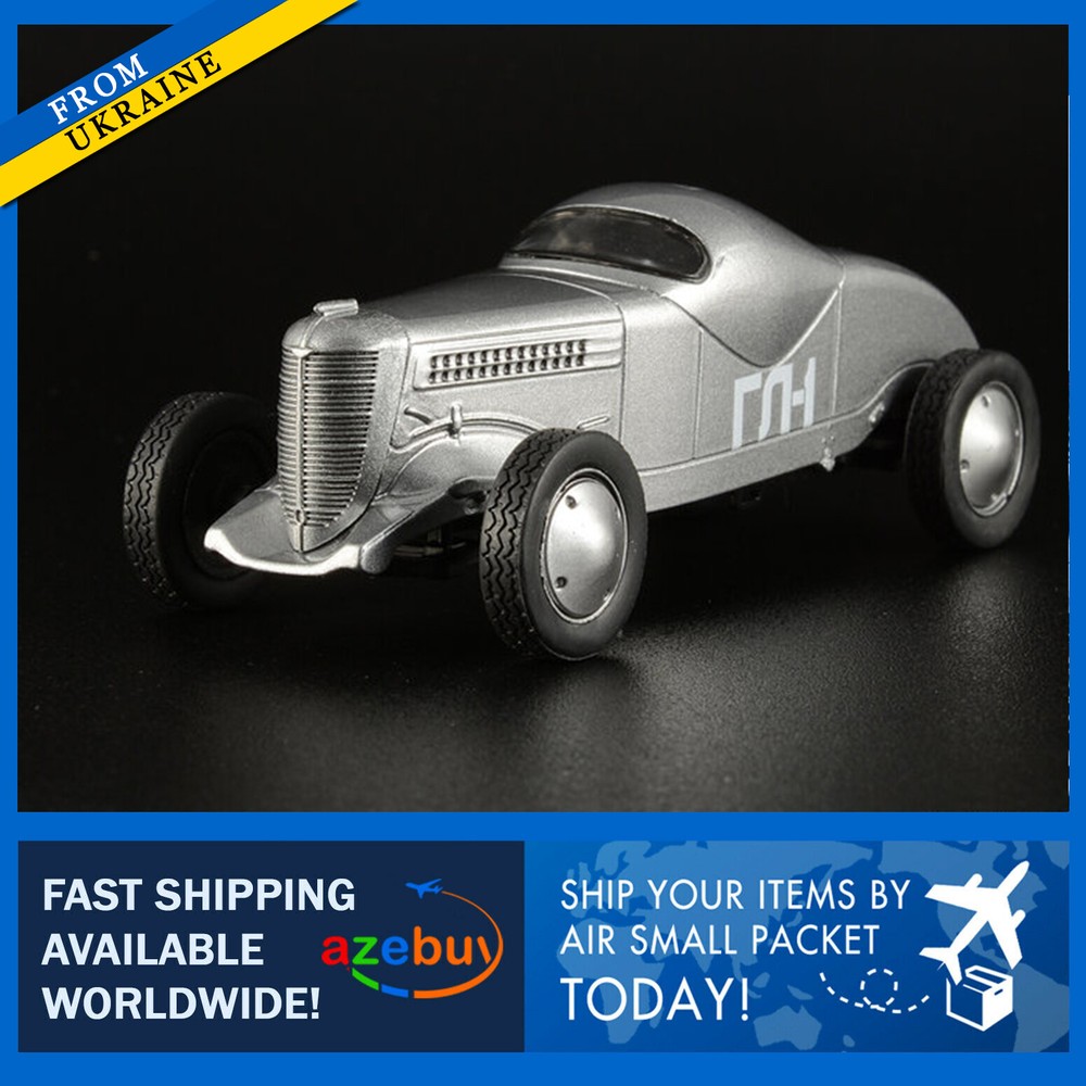 GAZ GL-1 First Soviet Racing Car Silver 1938 USSR 1/43 Scale Diecast Model Car