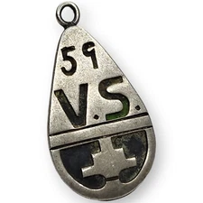 Native American Hopi Indian Lawrence Saufkie 59 V.S. Pendant Sterling Silver
