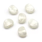 6Pcs Guitar Tuning Pegs Buttons Plastic Machine Heads Buttons White Semicircle