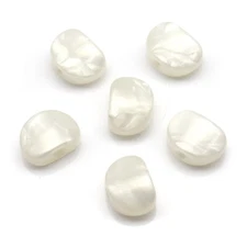 6Pcs Guitar Tuning Pegs Buttons Plastic Machine Heads Buttons White Semicircle