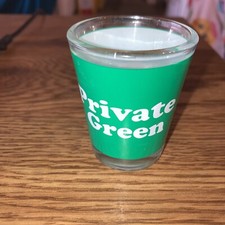 Vintage Shot glass ; Private Green
