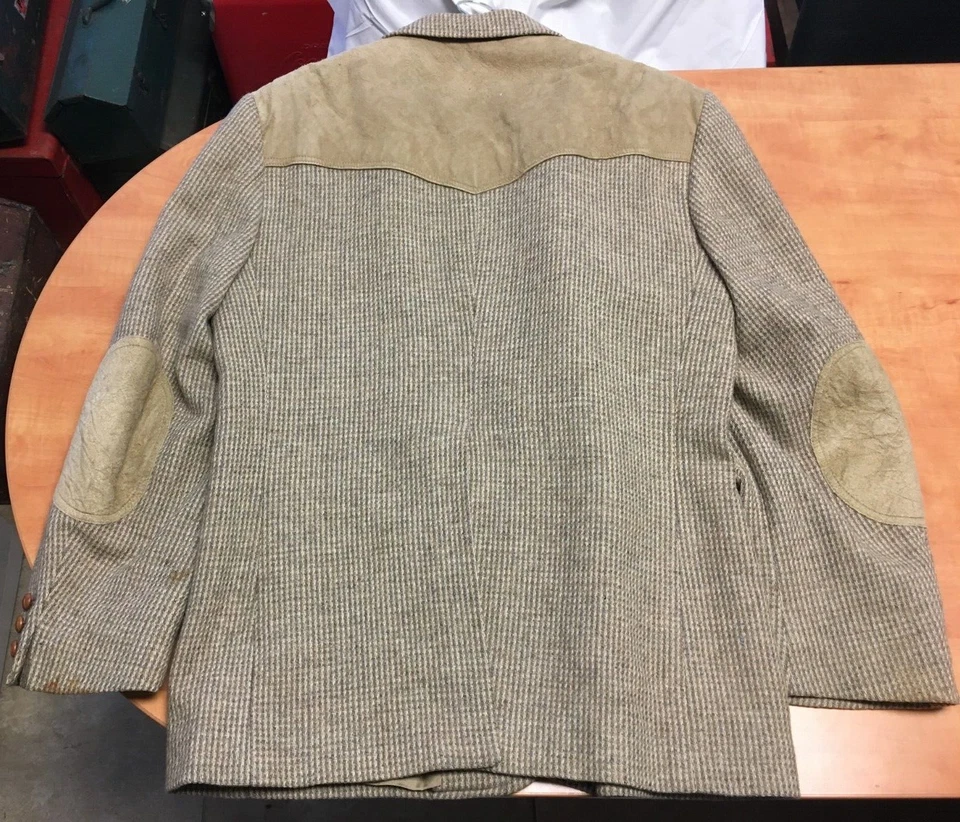 Vintage Pendleton Men's Blazer Jacket Size 44 100% Pure Virgin Wool Suede Read - Image 4 of 4