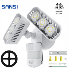 SANSI LED Motion Sensor 5000LM 38W Outdoor Security Dusk To Dawn Floodlight IP65