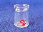 Vintage miniature meadow gold glass jar. Good condition