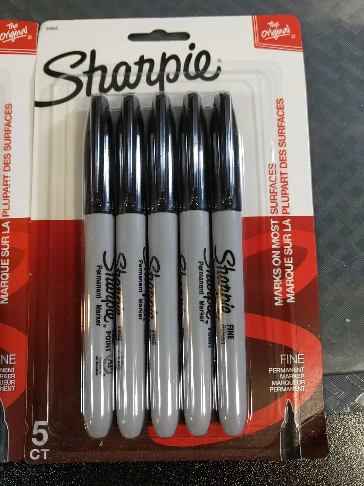 2 Pks Sharpie Permanent Markers Fine Point Assorted Colors 10 ct total #Z5
