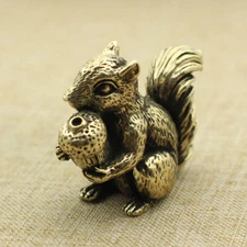 1Pc Brass Squirrel Figurine Statue Animal Figurines Toys House Office Decor USA