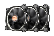 Thermaltake CL-F055-PL12WT-A Riing 12 White LED Fan, Triple Pack