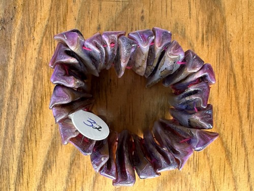 PurpleMother Of Pearl Coastal Art Shell Mermaid Beach Bracelet Shells Chunky Str - Picture 2 of 16