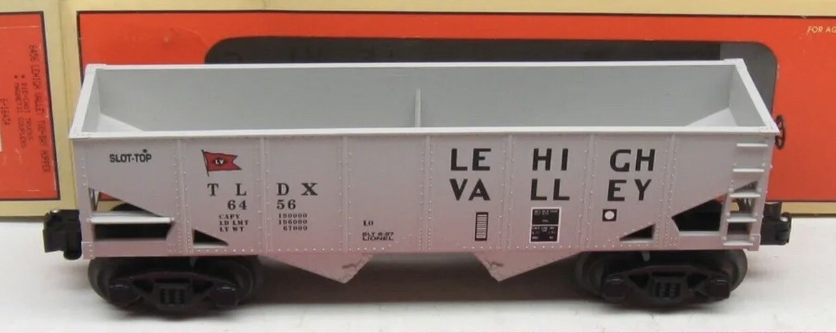 LIONEL LEHIGH VALLEY 2 BAY COAL HOPPER CAR 6-16434! O GAUGE TRAIN