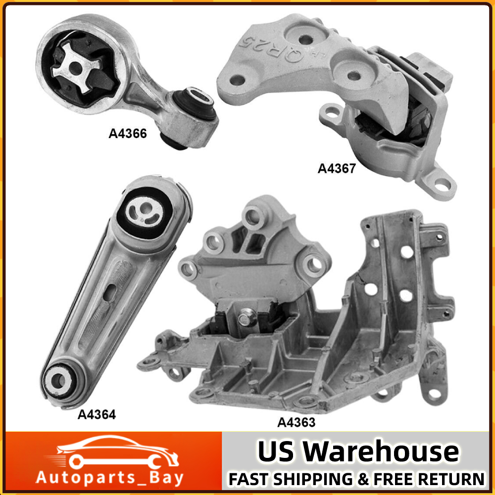 Engine Mounts & Automatic Trans. Mount 4PCS Set for Nissan X-Trail 14-19 2.5L L4