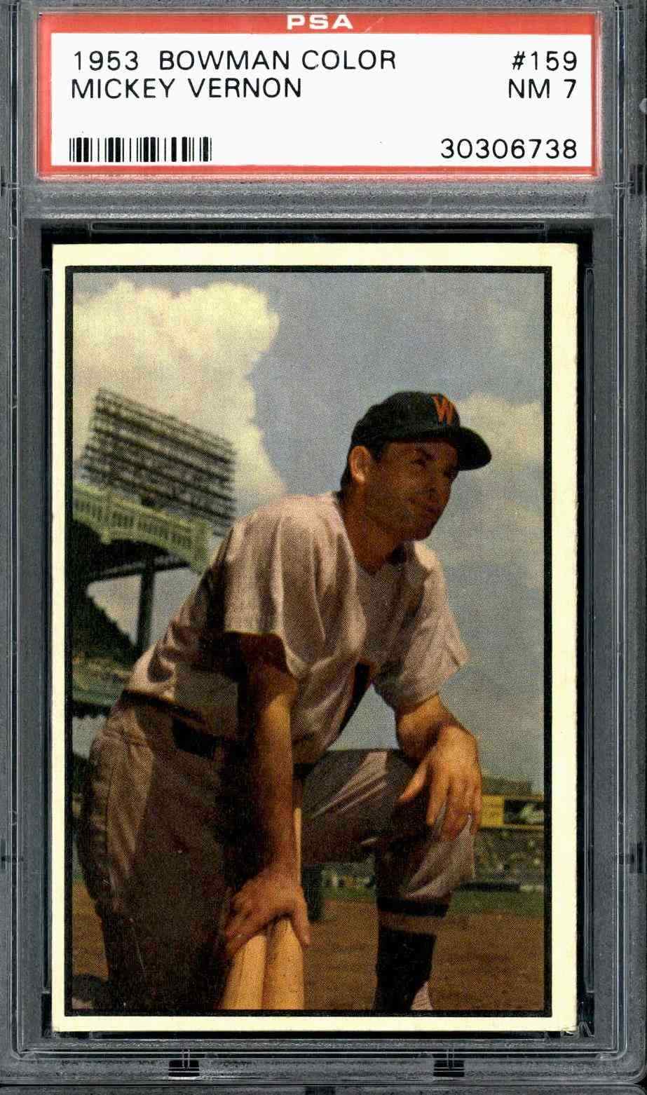 1953 Bowman Color #159 Mickey Vernon - PSA 7