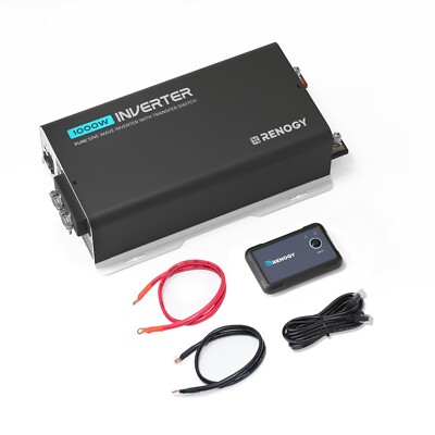 1000W 12V Pure Sine Wave Inverter with UPS Transfer Switch and Built-in Bluetoot