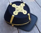 civil war reenactor officers  kepi  4 row braids Large