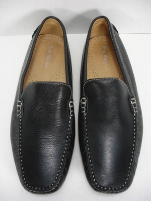 RON WHITE LEATHER LOAFERS DRIVING SHOES 11.5 M RON WHITE BLACK LEATHER SLIP ON LOAFERS DRIVING SHOES MEN main image 2