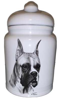 boxer dog cookie jar