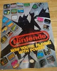 VINTAGE OFFICIAL NINTENDO NES NOW YOU'RE PLAYING WITH POWER PROMO POSTER NR