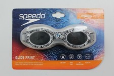 Speedo Junior Glide Jr. Goggles Ages 6-14 Black/White NIP