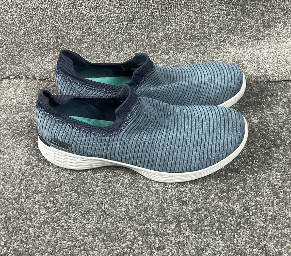 Skechers You Define Perfection Womens US Blue Slip On Walking