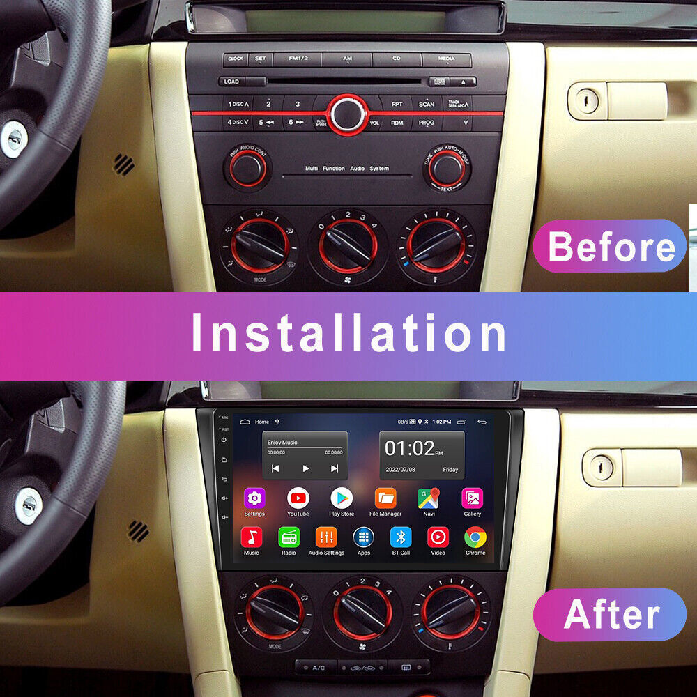 For Mazda 3 2004-2009 Android 12 Car Stereo Radio GPS Navi WIFI BT