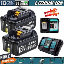 Battery For Makita 18V 8.0Ah 5.0Ah Lithium BL1860 BL1830 BL1850 /Dual Charger