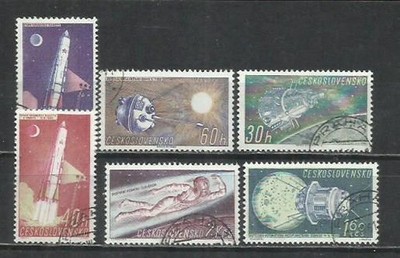 098G-CHECOSLOVAQUIA REPUBLICA CHECA SERIE COMPLETA 1961 1132/1137 ESPACIO