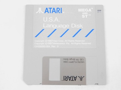 Atari MEGA ST Vintage Computer USA Language Disk (nice)