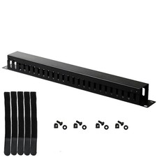 19 Inch 1U Cable Management Horizontal Cable Rack Mount Manager with mounting...