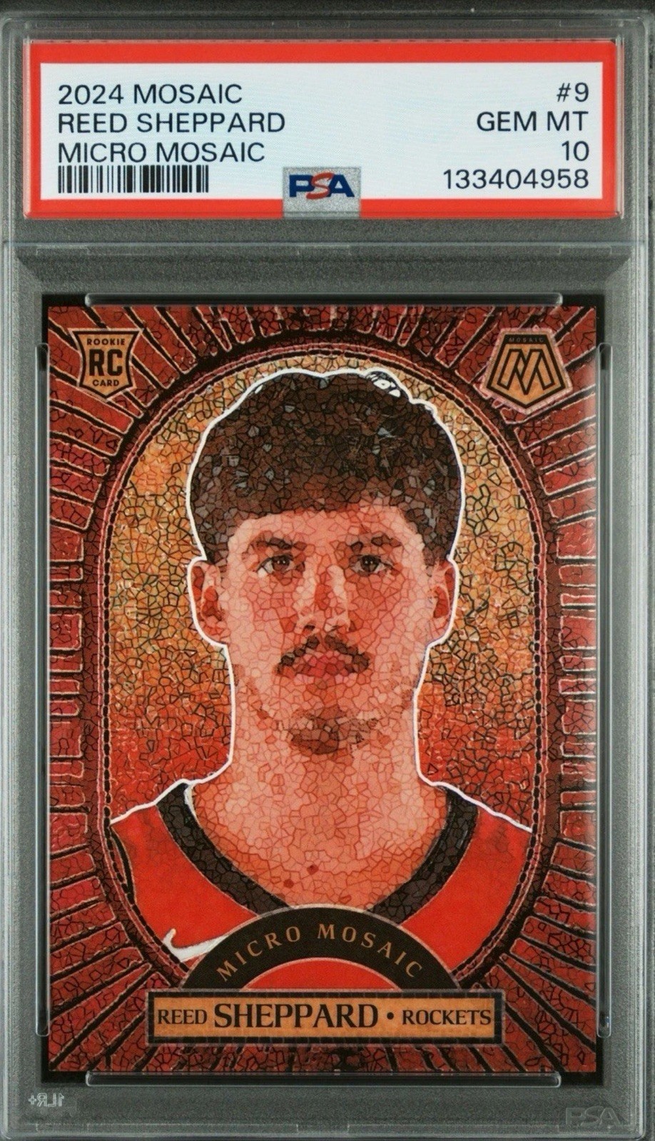 2024-25 Panini Mosaic Micro Mosaic Reed Sheppard RC Case Hit PSA 10