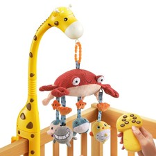 TUMAMA Baby Crib Mobile,3 in 1 Crib Toys with Remote Control,Projection Night...