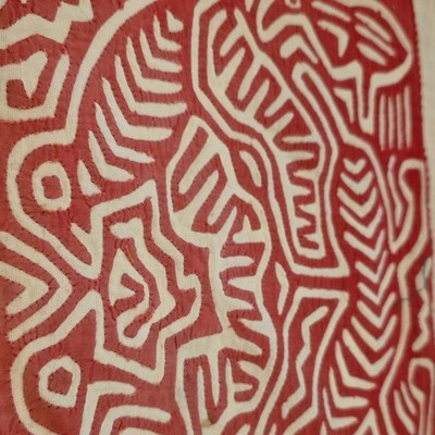 OOAK Handmade Abstract Embroidered Fabric Textile Art Panel, Unframed