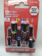 MILWAUKEE, MAGNETIC NUT DRIVER SET,#49-66-4563,     (B6)