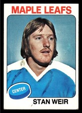 1975-76 Topps Stan Weir #132 - Toronto Maple Leafs - VG