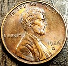 1986 D Lincoln Memorial Cent-AU Doubled-Die Reverse! Toned! CHEAP!!! — photo 5