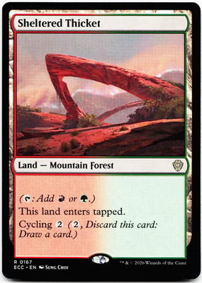 Sheltered Thicket [Commander: Lorwyn Eclipsed] MTG Magic NM   