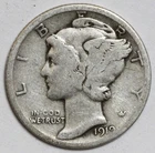 1919-D 10c Mercury Silver Dime - RAW - Nice Original Lowball Coin