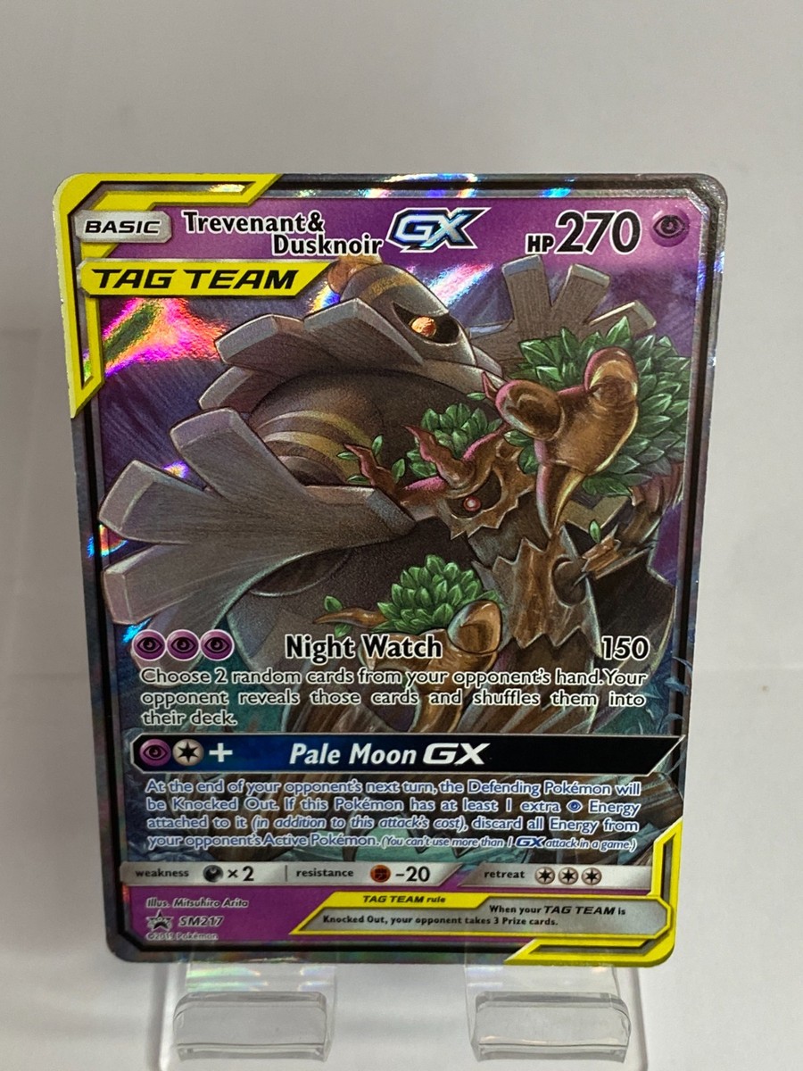 Pokémon Trevenant & Dusknoir GX TAG TEAM Promo Holo Card SM217
